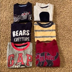 4 used long sleeve and 2 used short sleeve t-shirt